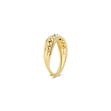 TIMI OF SWEDEN Maggie Structure ring stål justerbar