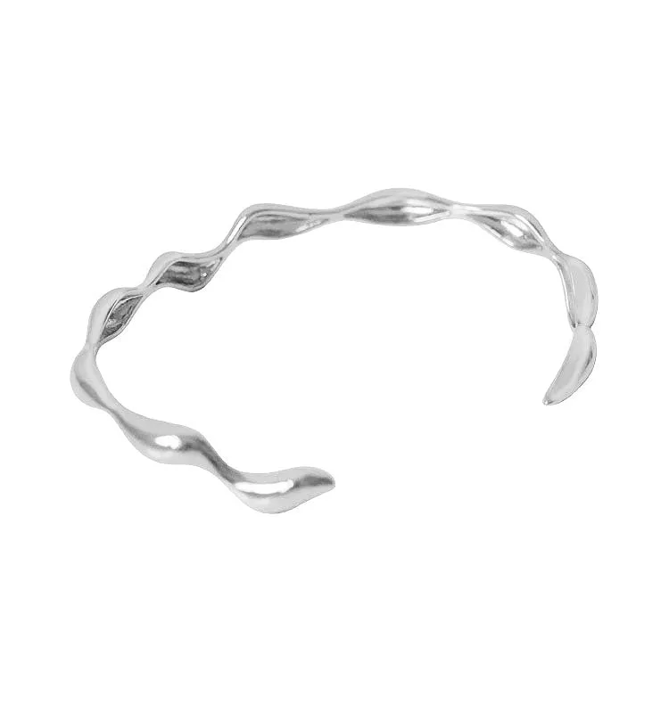Wos Zenaida armbånd stål sølv bølge