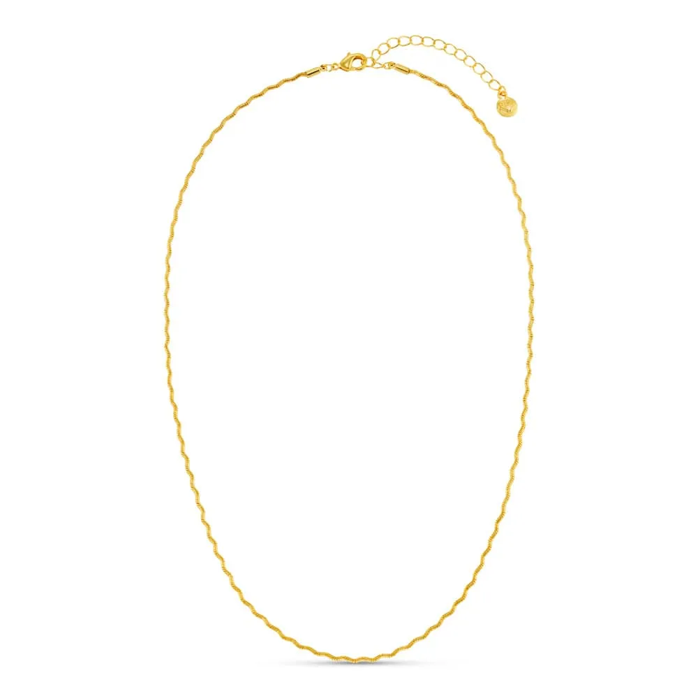 Orelia Wave Chain halskæde guld