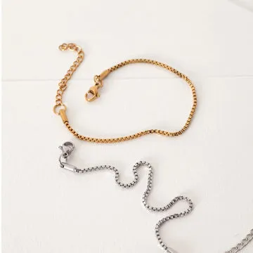 TIMI OF SWEDEN Xia chain armbånd guld 16+5 cm stål