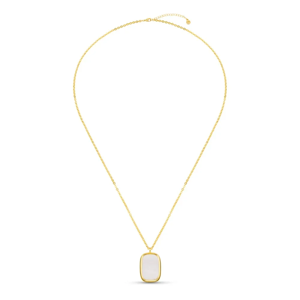 Orelia Statement Enamel halskæde forgyldt lang