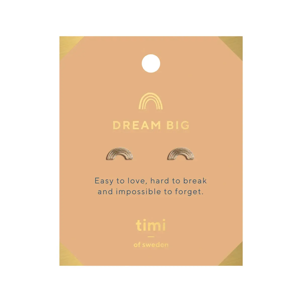 TIMI OF SWEDEN Dream Big Rainbow stud øreringe små