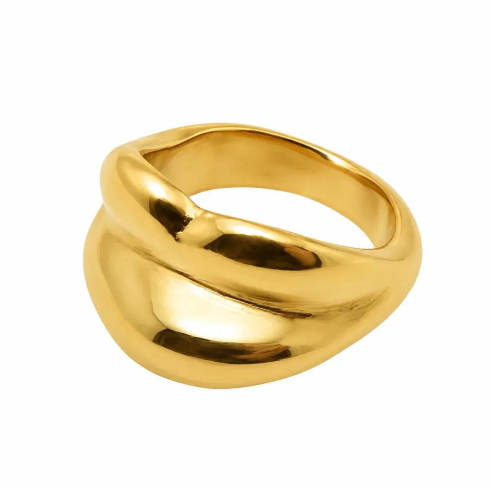 Wos Rakel ring messing guld str. 6-10