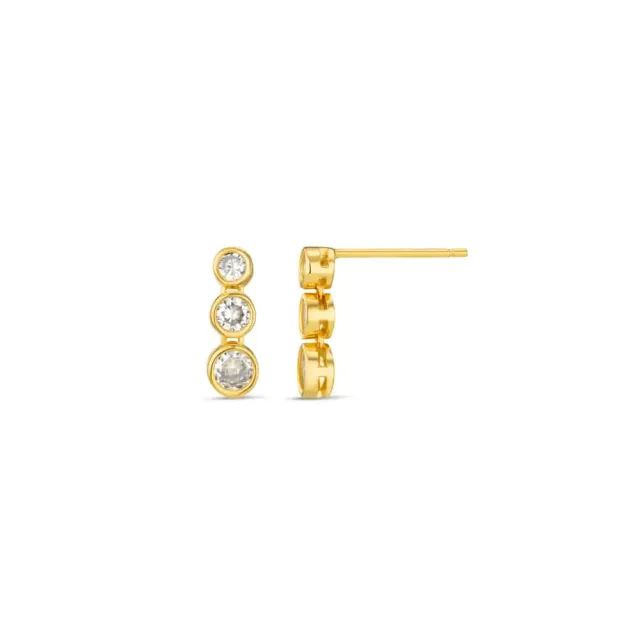 Orelia LUXE Mini Tennis drop øreringe guld krystal