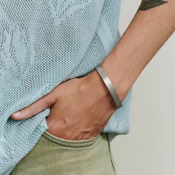 Timi of Sweden Tage armbånd bangle stål 65 mm ribbet