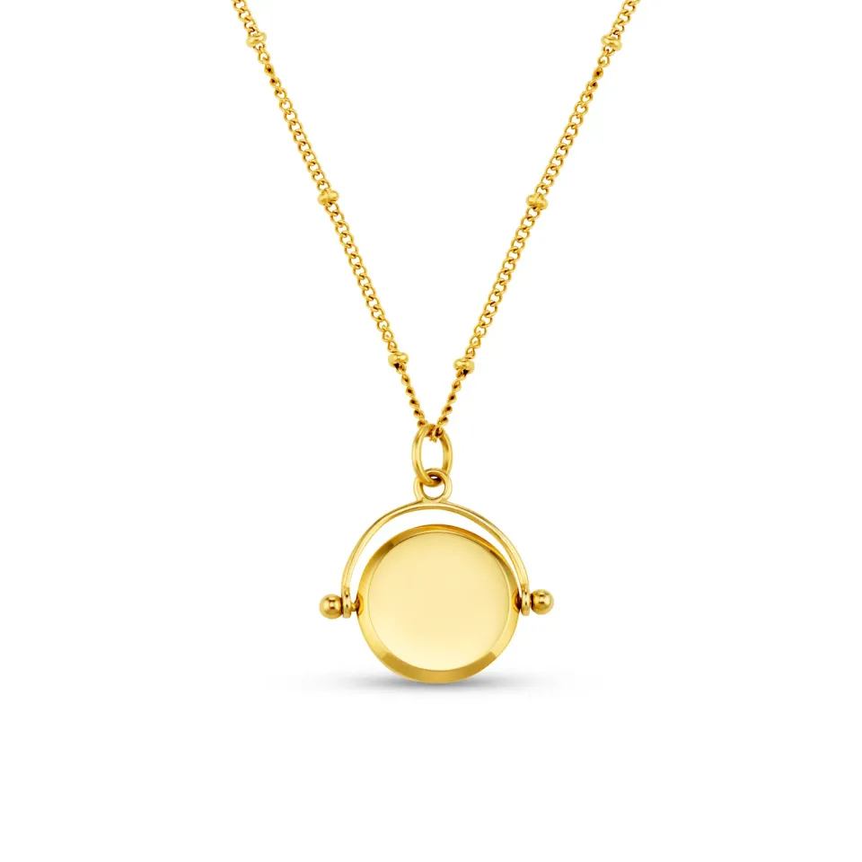 Orelia LUXE Faceted Disc Spinner halskæde guld