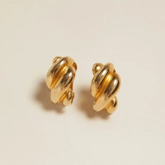 Orelia Vintage Sculptural clip-on øreringe guld