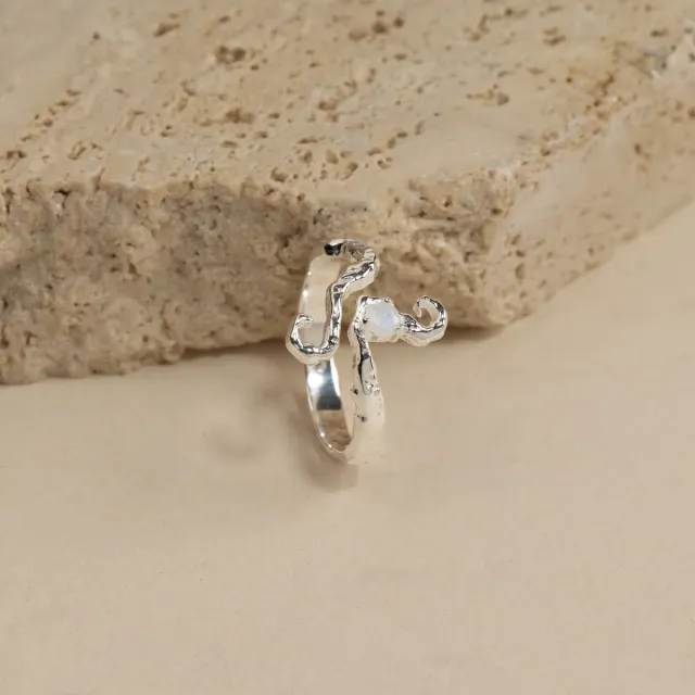 Sisi Copenhagen Aurelia Moonstone ring månesten sølv