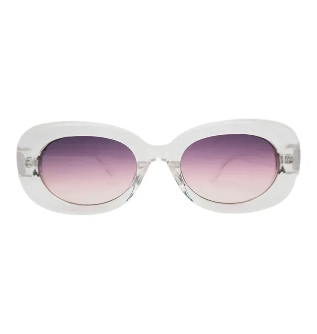 Wos Up Winona solbriller transparent grøn oval