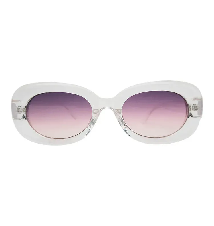 Wos Up Winona solbriller transparent grøn oval