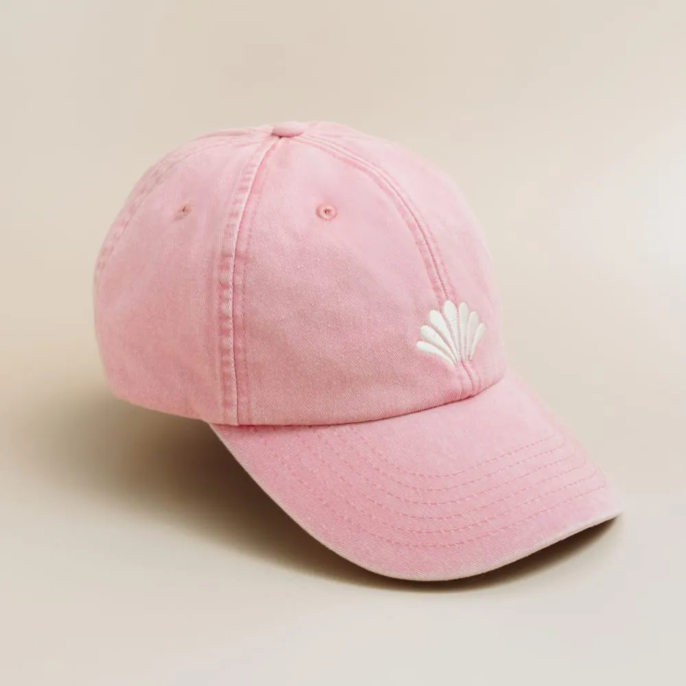 Orelia Shell Embroidered kasket pink one size