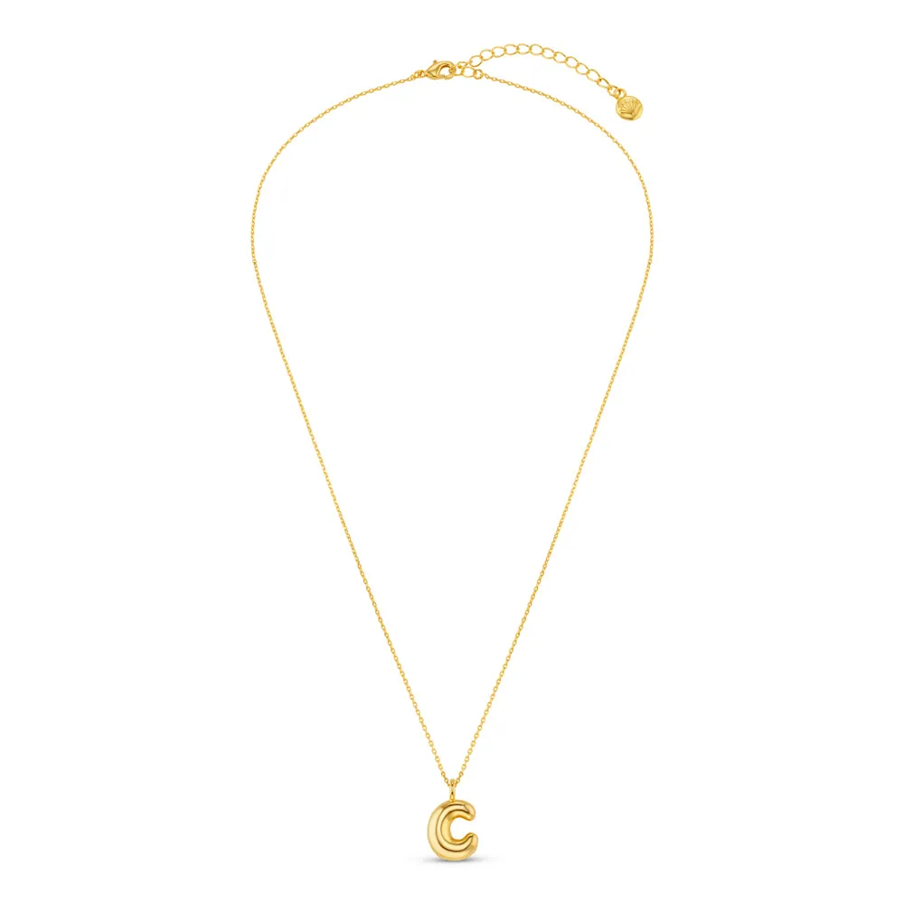 Orelia C Bubble Initial halskæde guld