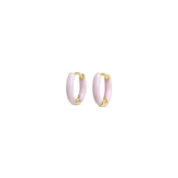 TIMI OF SWEDEN Kaja huggie hoop øreringe 6,2 mm pink