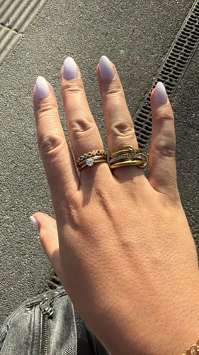 TIMI OF SWEDEN Ethel stablet ring krystal stål