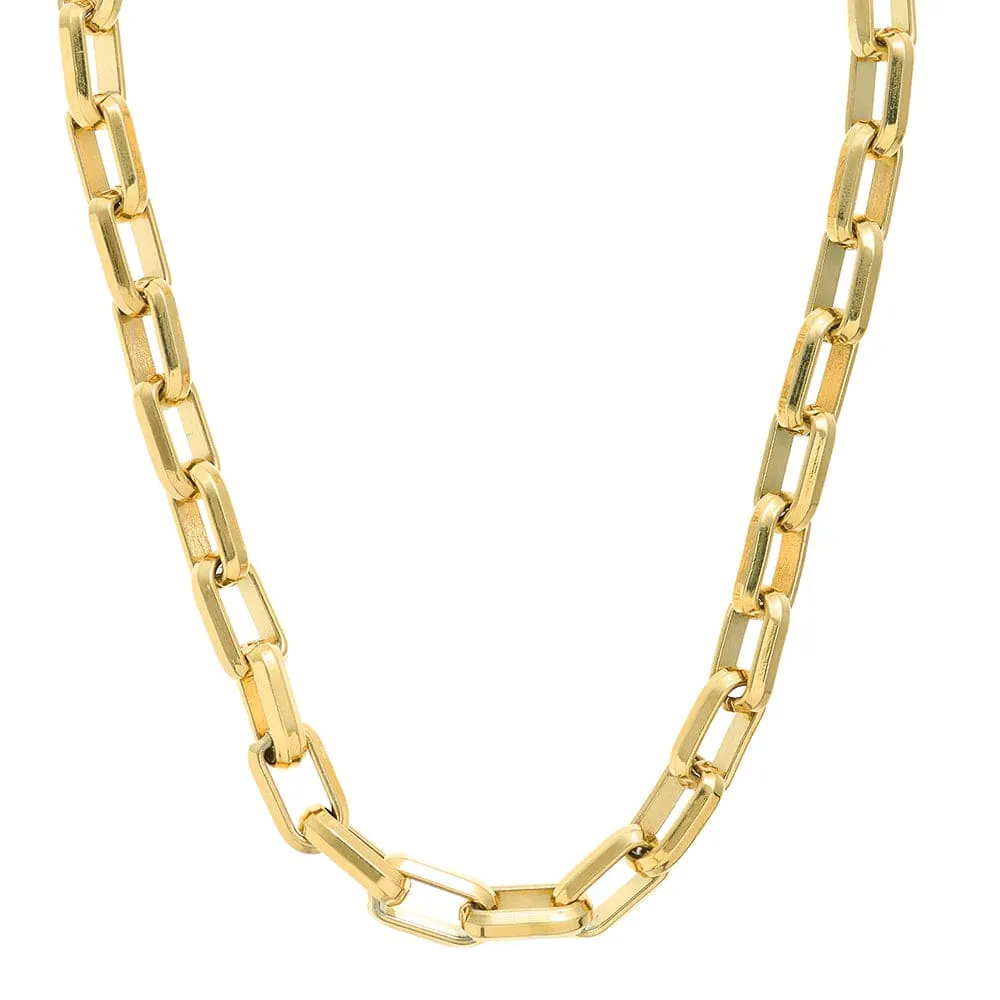 Orelia LUXE Rectangle Link T-Bar halskæde guld chunky