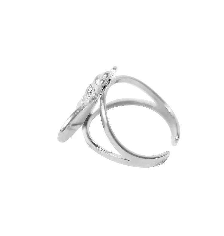 Wos Betty ring sølv sløjfe stål 16-18 mm