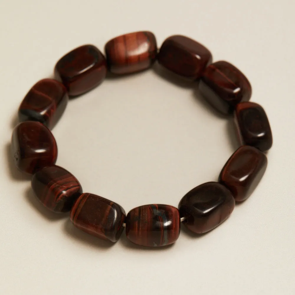Orelia Vintage Tiger's Eye Beaded armbånd brun stretch