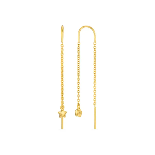 Orelia Star Charm Thread Through øreringe guld stjerne