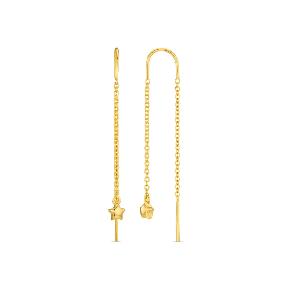 Orelia Star Charm Thread Through øreringe guld stjerne