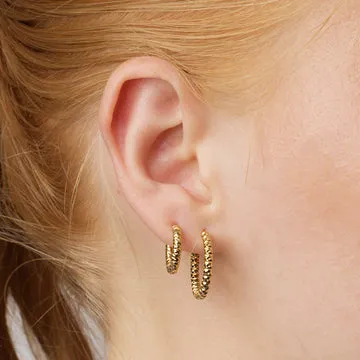 TIMI OF SWEDEN Torun hoop øreringe guld 20 mm