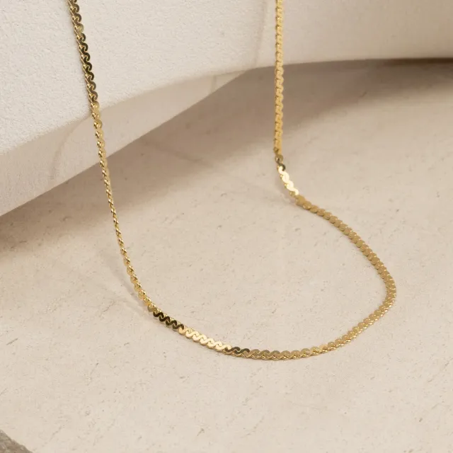 Sisi Copenhagen Selma Golden Chain halskæde forgyldt 42 cm