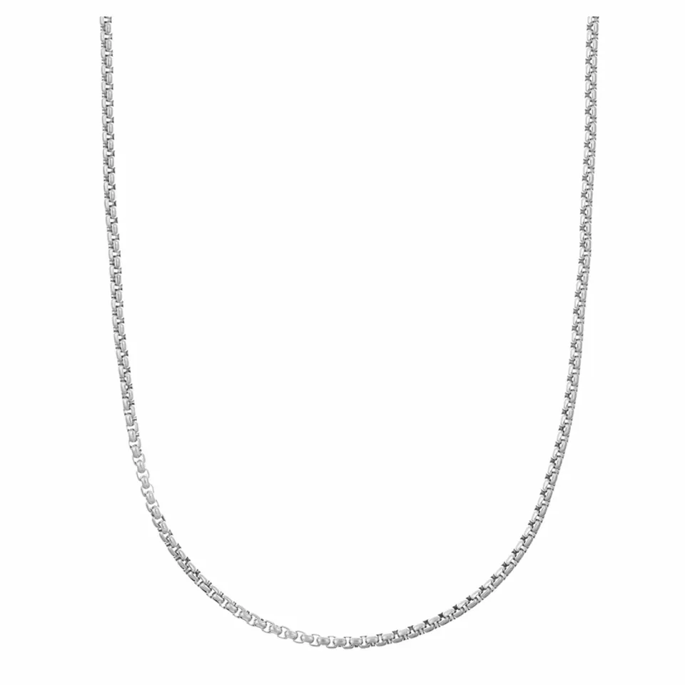 Orelia Round Box Chain halskæde sølv