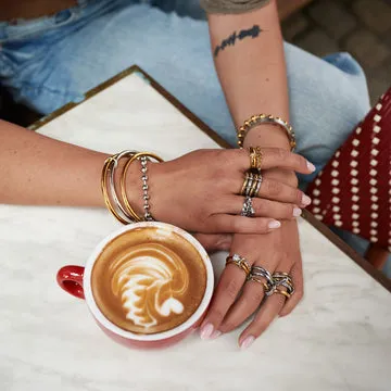 TIMI OF SWEDEN Inez Triple ring rustfrit stål statement 19 mm