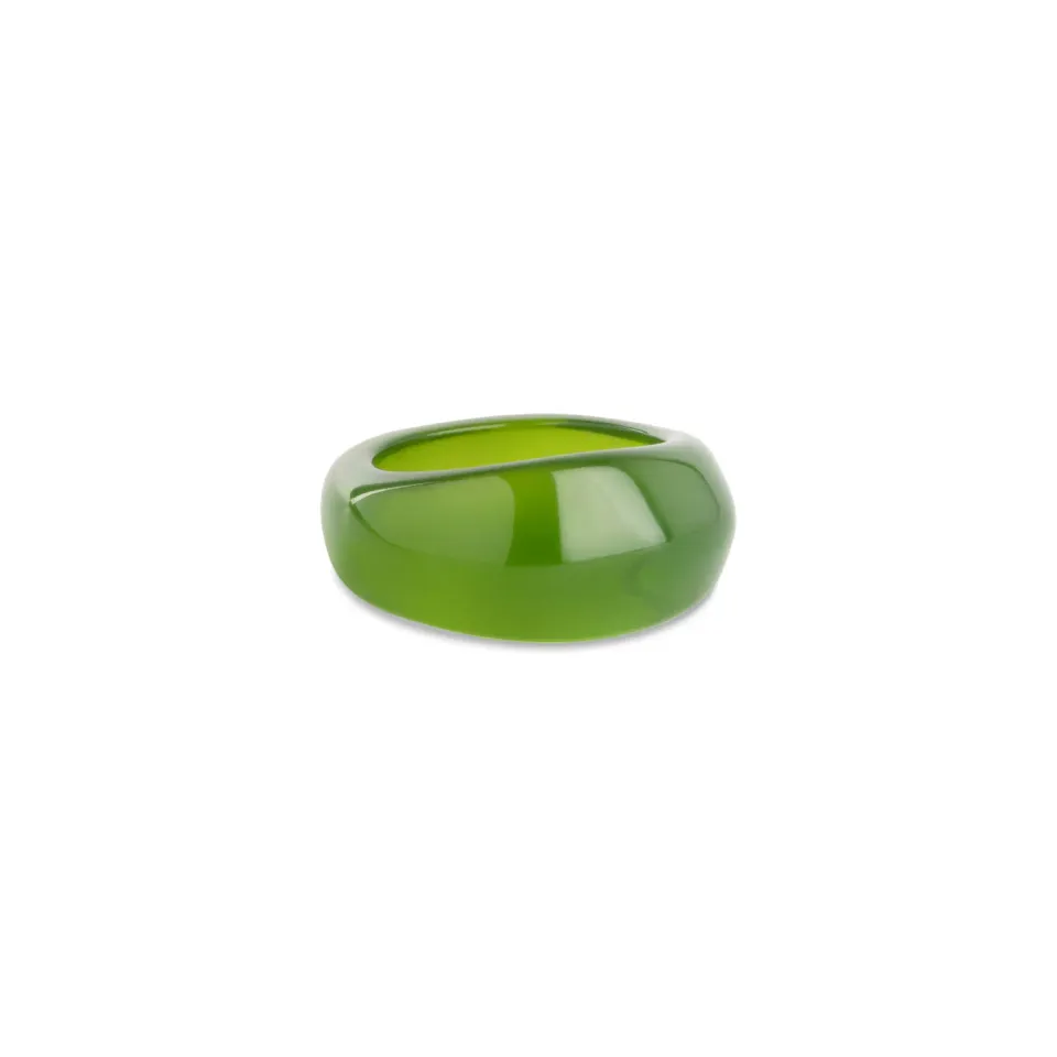 TIMI OF SWEDEN Hattie statement ring resin grøn 18
