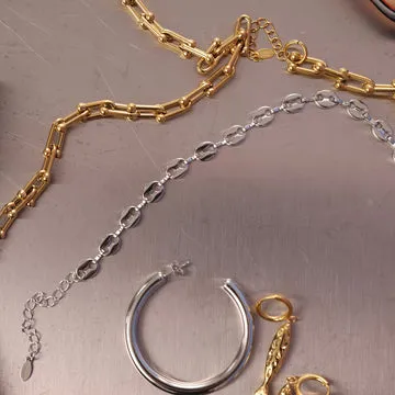TIMI OF SWEDEN Amie Link Chain armbånd 17 cm vandtæt guld