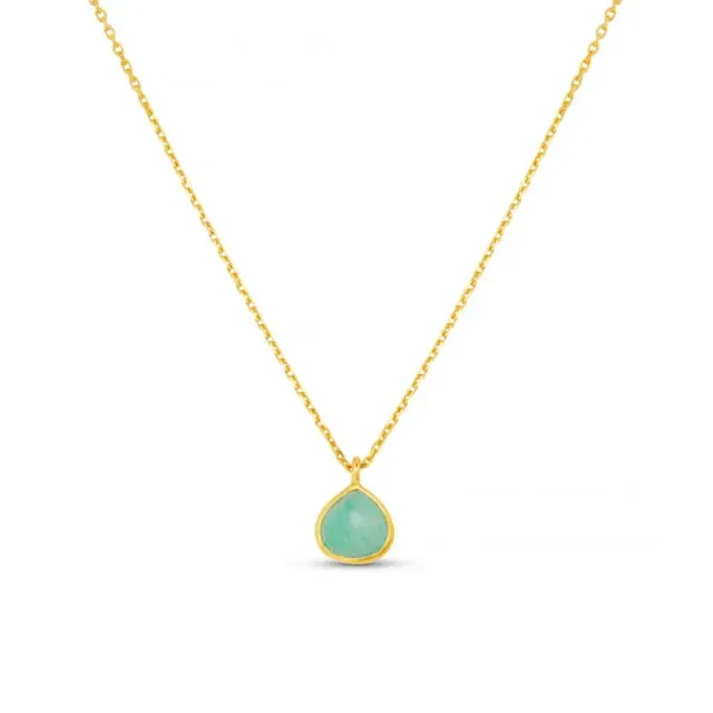 Orelia LUXE Semi-Precious Amazonite halskæde forgyldt