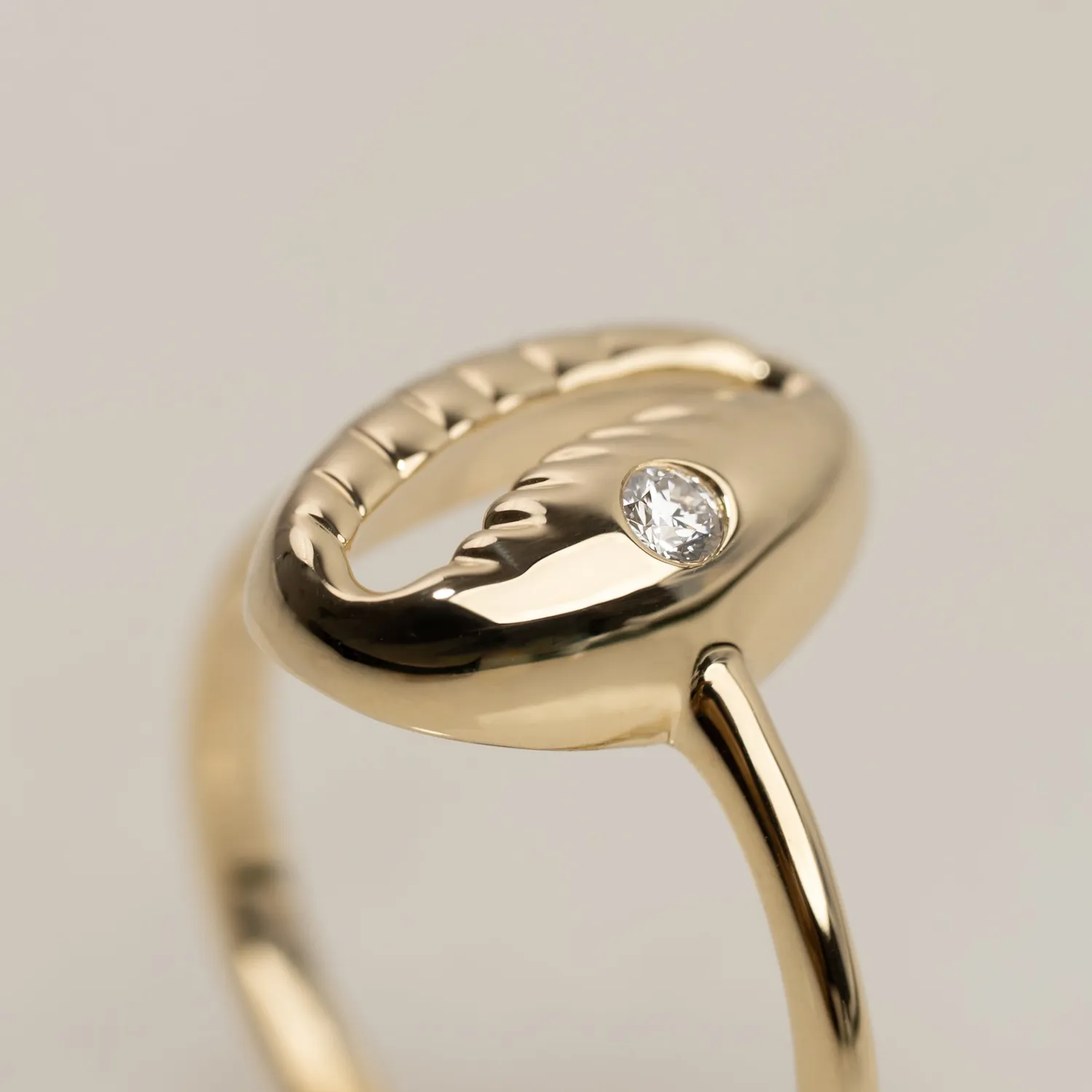 Sisi Copenhagen Sea Shell ring guld 0,03 ct lab-diamant