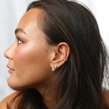 TIMI OF SWEDEN Georgie ear cuff blomst forgyldt