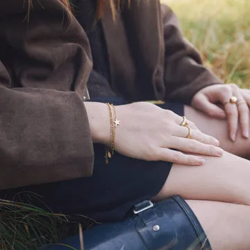 TIMI OF SWEDEN Majda Star armbånd rustfrit stål 17+5 cm vandtæt