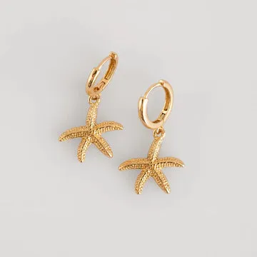 TIMI OF SWEDEN starfish hoop øreringe guld forgyldte