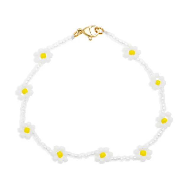 TIMI OF SWEDEN Lise blomst perle armbånd ryd 17 cm