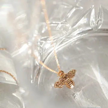 TIMI OF SWEDEN Bee Halskæde Forgyldt 42+7 cm