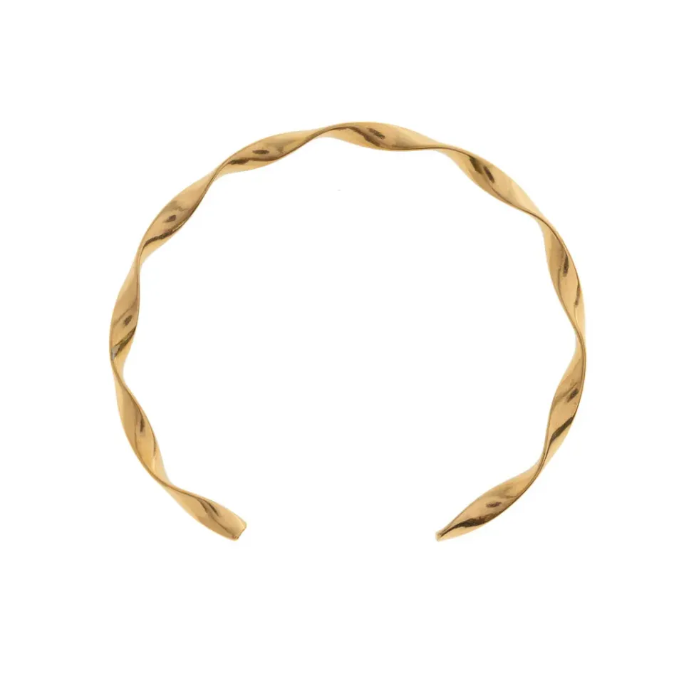 TIMI OF SWEDEN Juniper Wavy Twisted armbånd forgyldt vandfast