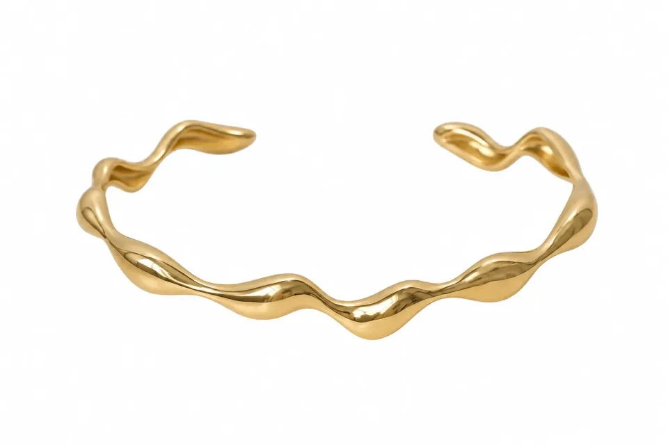 Wos Zenaida armbånd guld bølge