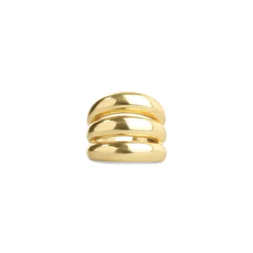 Timi of Sweden Daga Triple ring forgyldt justerbar