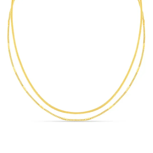 Orelia Fine Layered Snake Chain halskæde forgyldt