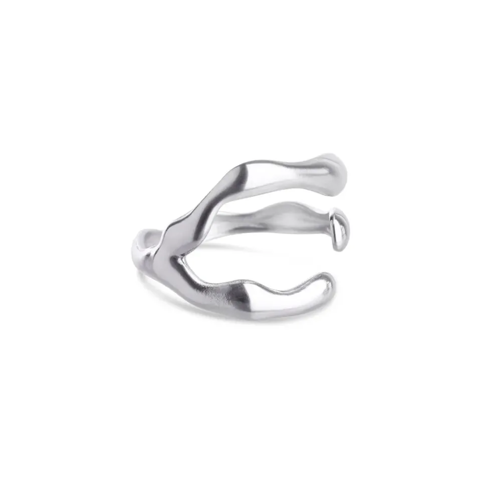 TIMI OF SWEDEN Clara claw ring sølv rustfrit stål