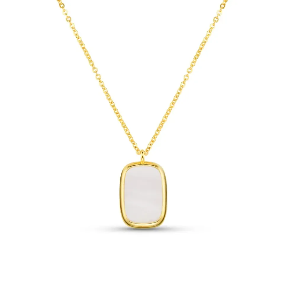 Orelia Statement Enamel halskæde forgyldt lang