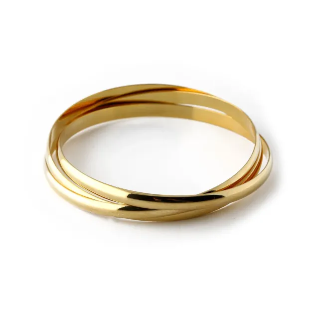 Orelia Interlocking Bangles forgyldt armbånd guld 3-delt