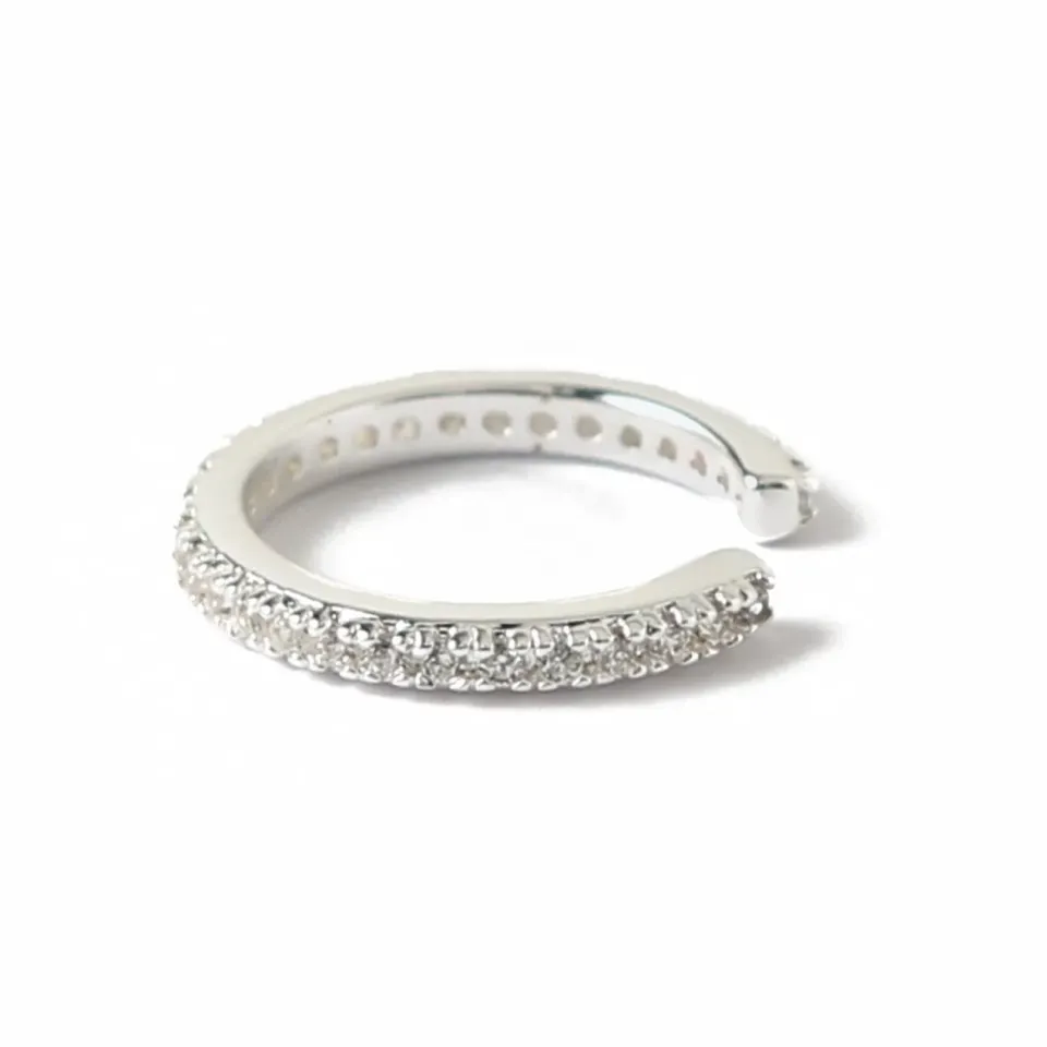 Orelia Fine Pavé Ear Cuff sølv cubic zirconia