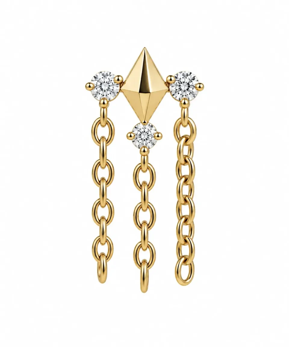 Wos WOS UP Solar Stud single ørering guld 1,3 cm