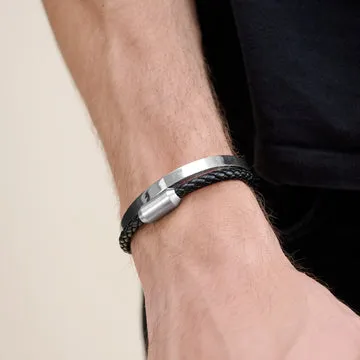TIMI OF SWEDEN Oliver læderarmbånd 21,5 cm vandtæt