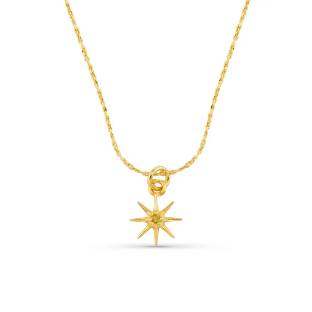 Orelia Birthstone halskæde forgyldt august peridot