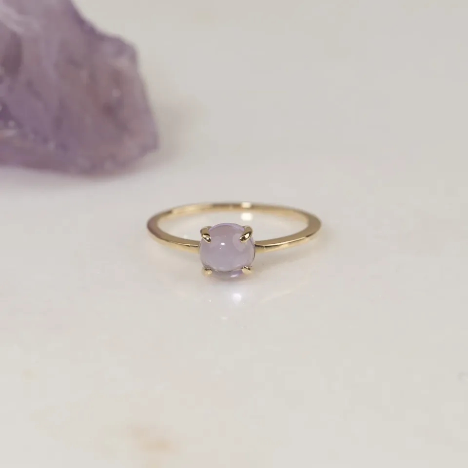 Sisi Copenhagen Gabi Purple Amethyst solid gold ring lilla