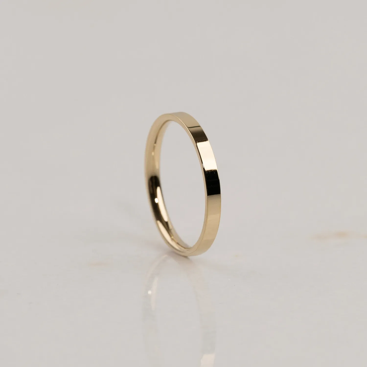 Sisi Copenhagen Simple Flat Comfort Wedding Band YG ring guld