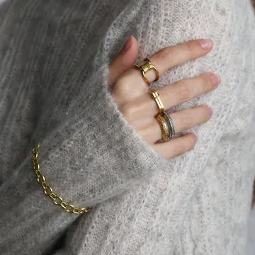 TIMI OF SWEDEN Alessia bubble ring forgyldt waterproof